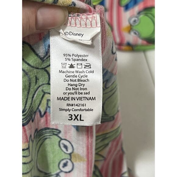 LuLaRoe Disney Kermit The Frog Bright Color Block 3x Irma Tunic Top Soft Strech - Picture 8 of 8